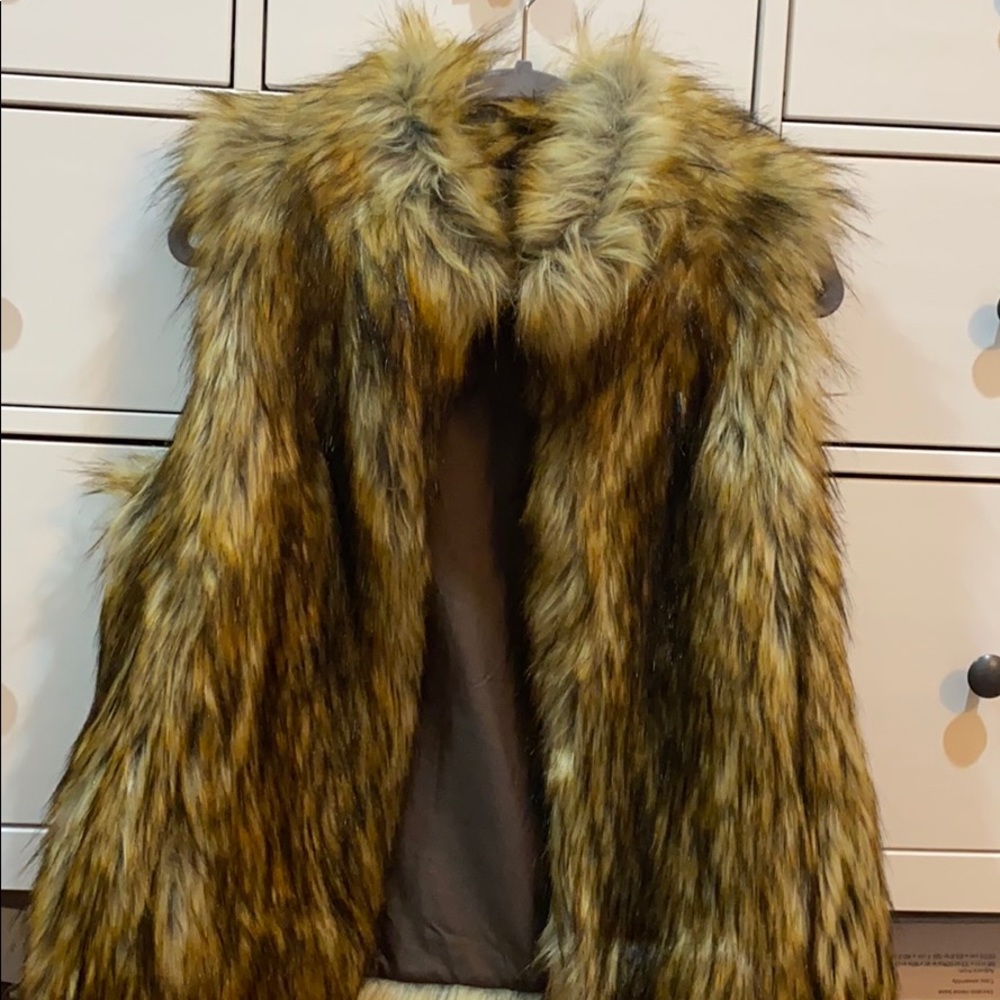 Faux fur vest